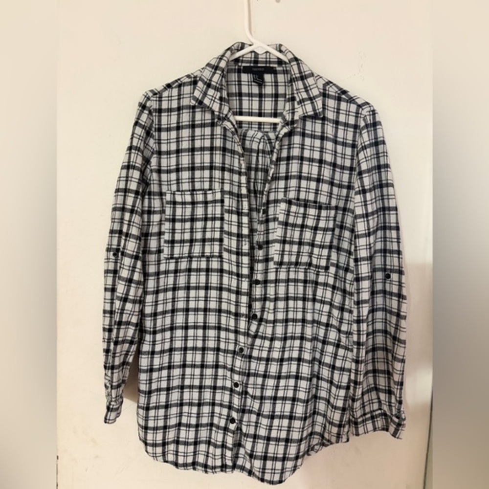 Forever 21 Monochrome Plaid Shirt